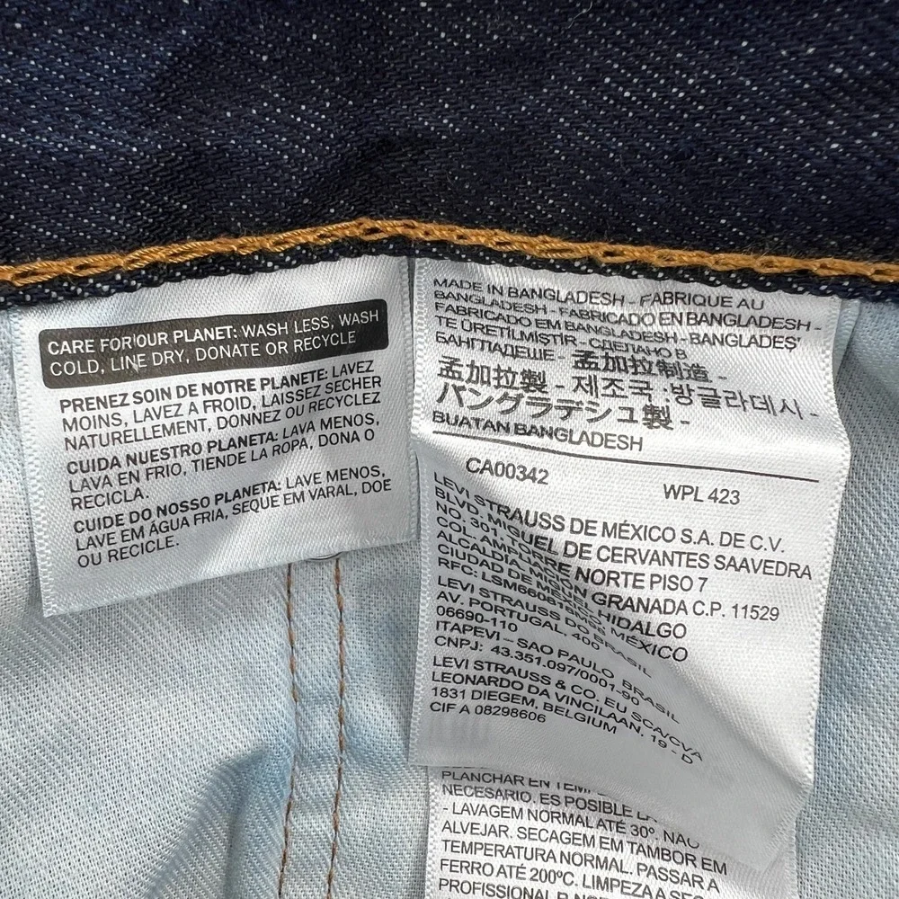 NEW Levis 517 Bootcut Jeans Mens 40x30 Dark Wash Indigo Blue Rigid Cotton Cowboy